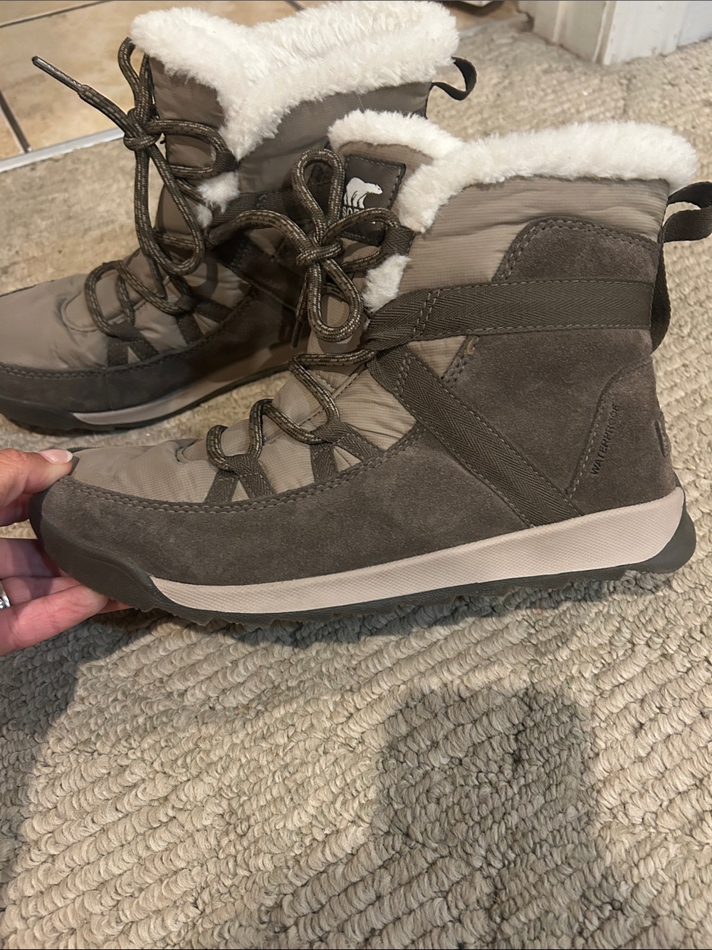 Sorel Women's Winter Lace-Up Boot in Gray - Picture 3 of 13